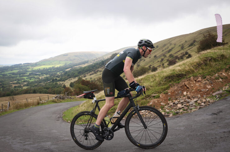 Cyclist attempts to summit the Devil's Elbow